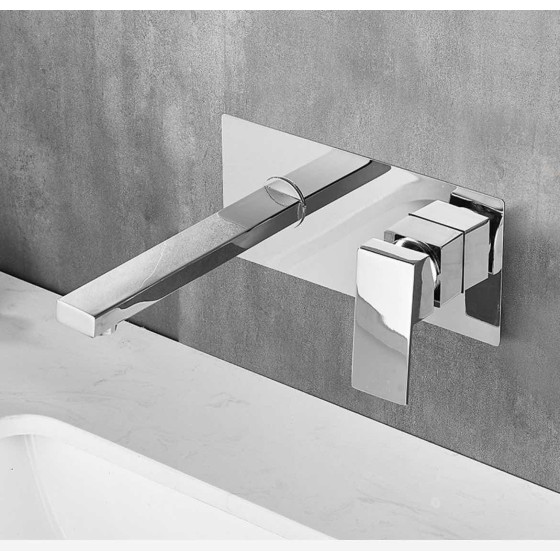 D88 chrome and black basin mixer from china